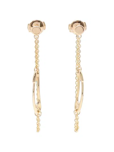 Pre-owned Hermes 2010s Mini Punk Earrings In Gold
