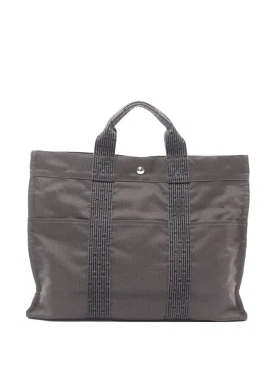 Pre-owned Hermes 2010s Mm Herline Tote Bag In Gray