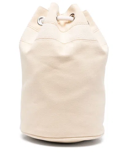 Pre-owned Hermes 2010s Mm Sac Marine Receive Bucket Bag In Neutrals
