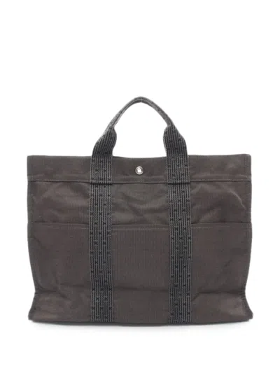 Pre-owned Hermes 2010s Mm Yale Line Tote Bag In Brown