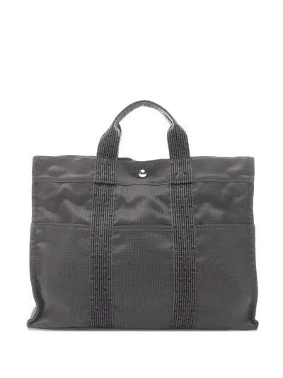 Pre-owned Hermes 2010s Mm Yale Line Tote Bag In Gray