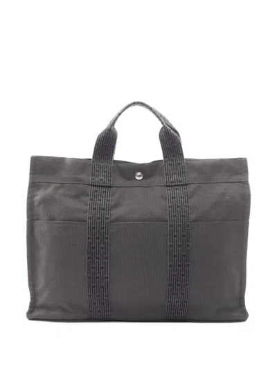 Pre-owned Hermes 2010s Mm Yale Line Tote Bag In Gray