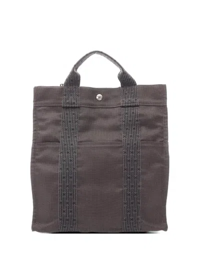 Pre-owned Hermes 2010s Mm Yell Line Ado Backpack Rucksack In Gray