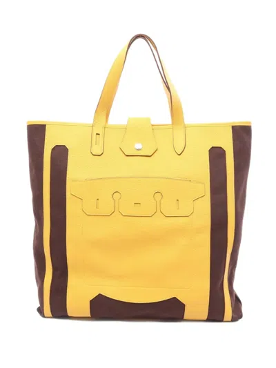 Pre-owned Hermes 2010s Monsieur Gm Tote Bag In Brown