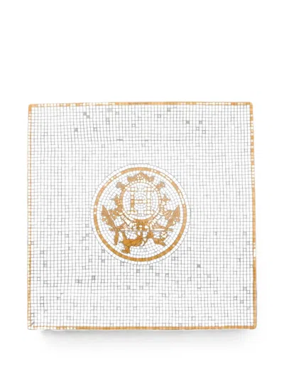 Pre-owned Hermes 2010s Mosaique Au 24 Tableware In White