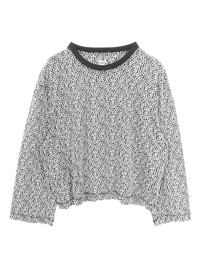 Pre-owned Hermes 2010s Naoussa Chaine-print Crew-neck Top In Black