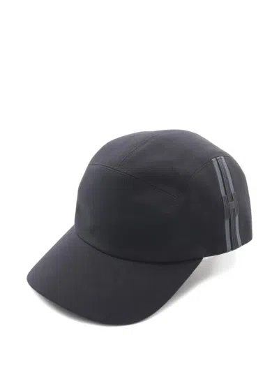 Pre-owned Hermes 2010s Nevada H Striped Cap In Black