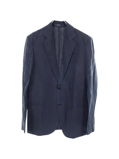 Pre-owned Hermes 2010s Notched-lapels Blazer Jacket In Blue