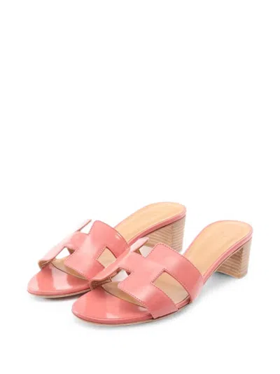 Pre-owned Hermes 2010s Oasis Mules In Pink