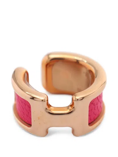 Pre-owned Hermes 2010s Olymp Pm Leather Ear Cuff In Gold
