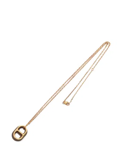 Pre-owned Hermes 2010s O'maillon Chaîne D'ancre Necklace In Gold
