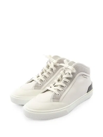 Pre-owned Hermes 2010s Panelled High-top Sneakers In Neutral