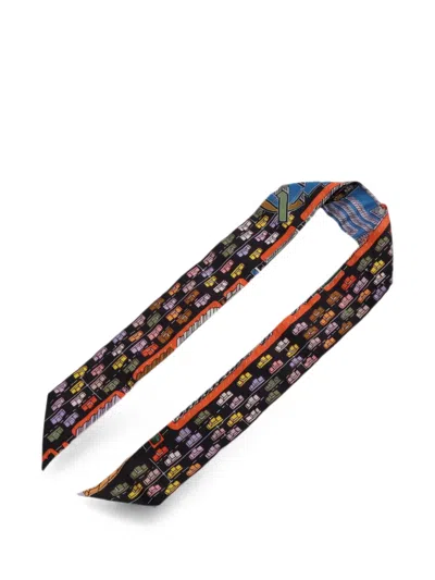 Pre-owned Hermes 2010s Pantin City Scarf In Black
