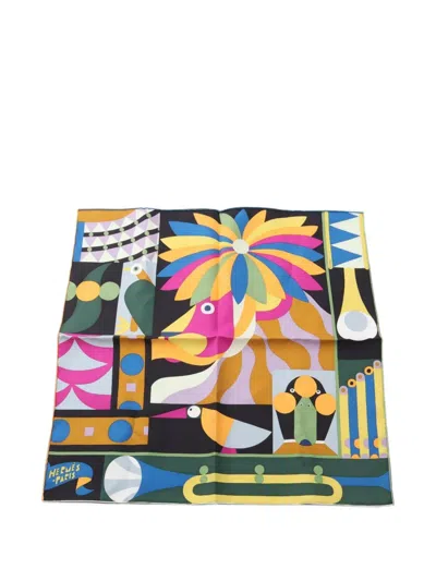 Pre-owned Hermes 2010s Parade En Fanfare Scarf In Black