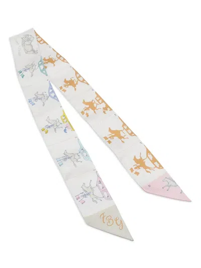 Pre-owned Hermes 2010s Parade Twilly Scarf In Gray