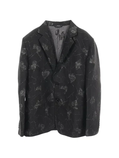 Pre-owned Hermes 2010s Playing Cards Single-breasted Blazer In Black