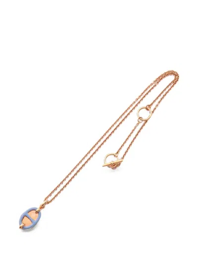 Pre-owned Hermes 2010s Pm Chaine D'ancre Mini Maillon Necklace In Pink