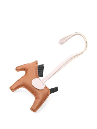 Pre-owned Hermes 2010s Pm Rodeo Bag Charm In Brown