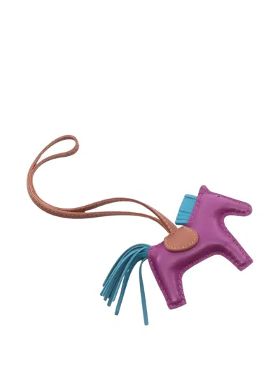 Pre-owned Hermes 2010s Pm Rodeo Bag Charm In Purple