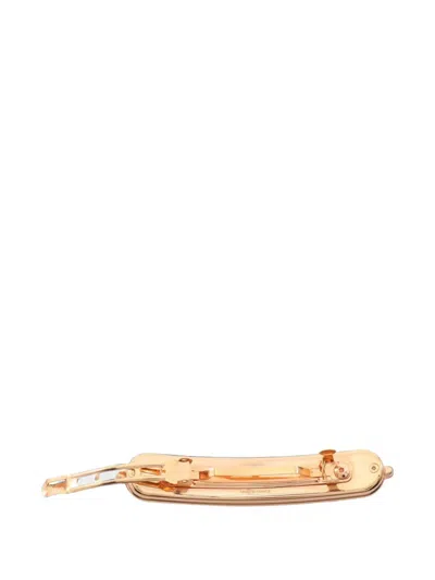 Pre-owned Hermes 2010s Pm Ruri Hair Clip In Gold