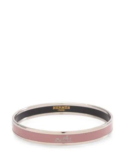 Pre-owned Hermes 2010s Pm Slip-on Bangle In Silver