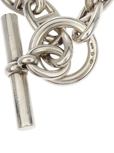 Pre-owned Hermes 2010s Polish-finish Bracelet In Silver