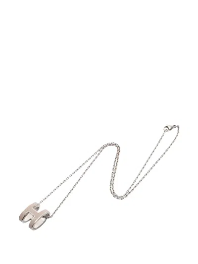 Pre-owned Hermes 2010s Pop H Necklace In Neutral