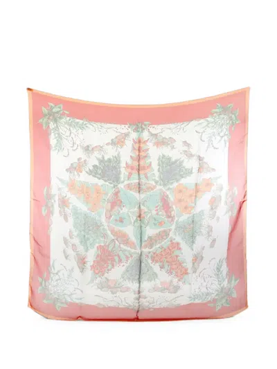 Pre-owned Hermes 2010s Pythagore Scarf In White