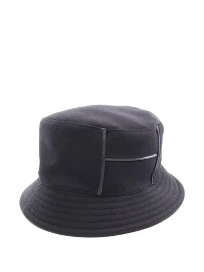 Pre-owned Hermes 2010s Raul Line Bucket Hat In Black