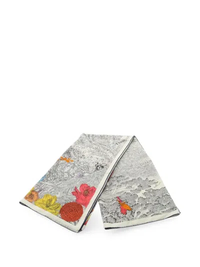 Pre-owned Hermes 2010s Retour A La Nature Scarf In Neutral