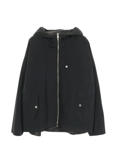 Pre-owned Hermes 2010s Reversible Hooded Jacket In Black