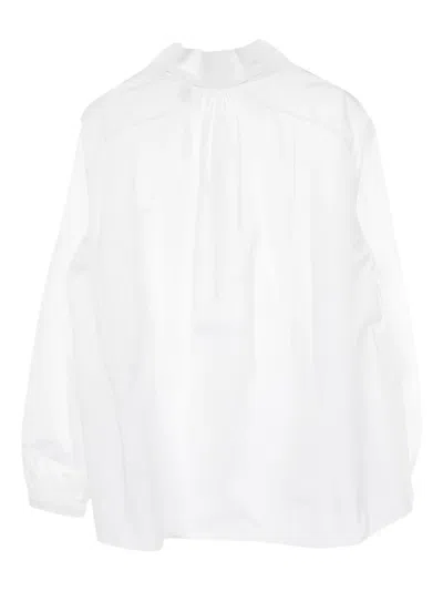 Pre-owned Hermes 2010s Ribbon-tie Blouse In White