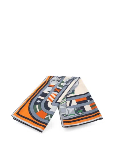 Pre-owned Hermes 2010s Robocabar Scarf In Neutral