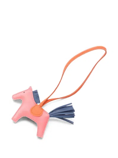 Pre-owned Hermes 2010s Rodeo Pm Bag Charm In Pink