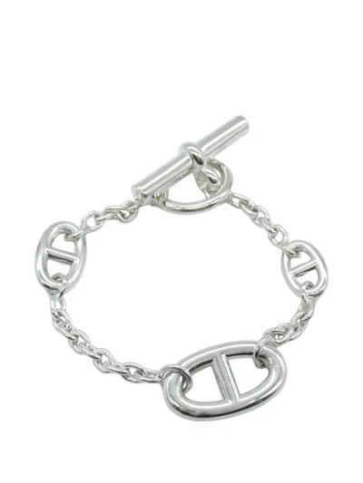 Pre-owned Hermes 2010s S Farandole Chain Bracelet In Silver