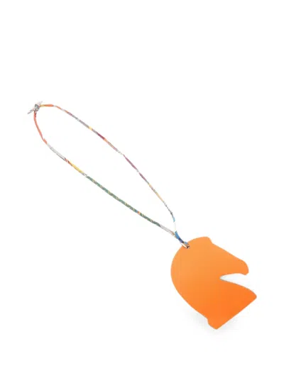 Pre-owned Hermes 2010s Samarkand Chevre Bag Charm In Orange