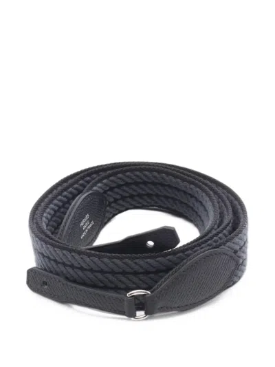 Pre-owned Hermes 2010s Sangle Cordage Shoulder Bag Strap In Black