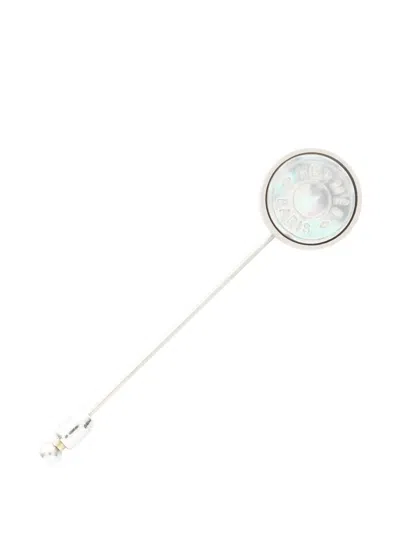 Pre-owned Hermes 2010s Serie Pin Brooch In Silver