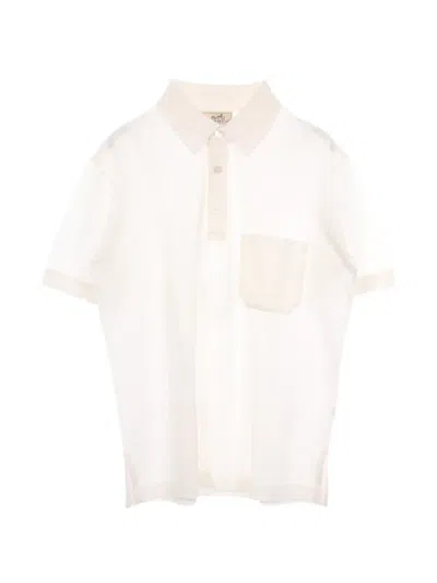 Pre-owned Hermes 2010s Short-sleeve Polo Shirt In White