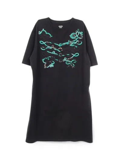 Pre-owned Hermes 2010s Short-sleeved Dress In Black