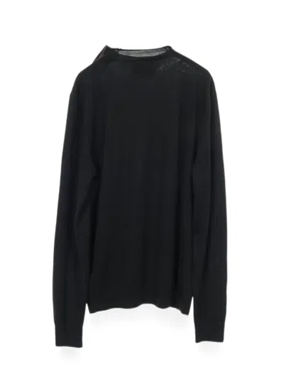 Pre-owned Hermes 2010s Shoulder-button Sweater In Black