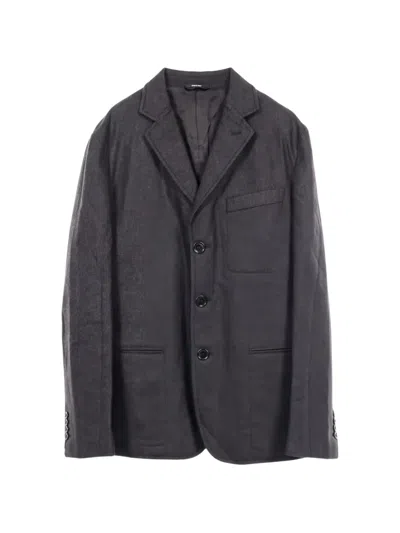 Pre-owned Hermes 2010s Single-breasted Blazer In Gray