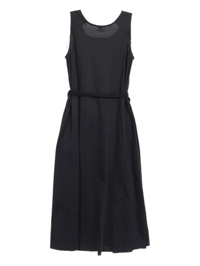 Pre-owned Hermes 2010s Sleeveless Rope-belt Dress In Black