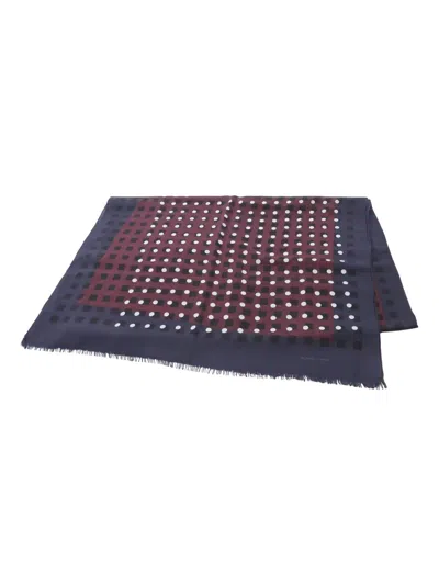 Pre-owned Hermes 2010s Stall Dot Scarf In Blue