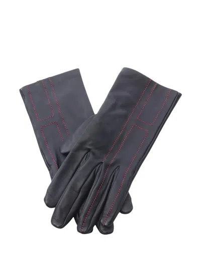 Pre-owned Hermes 2010s Stitched Gloves In Blue