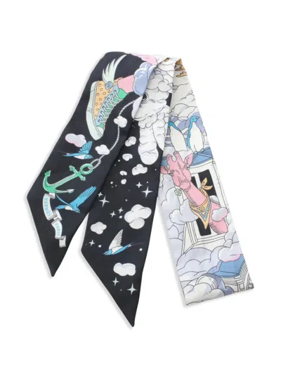 Pre-owned Hermes 2010s Sur Mon Nuage Scarf In Black