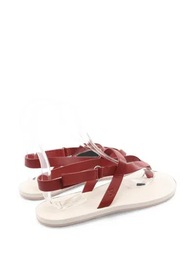 Pre-owned Hermes 2010s Tahiti Flat Sandals In Red