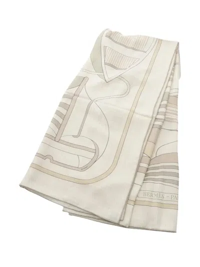 Pre-owned Hermes 2010s Thalassa Scarf In Neutral