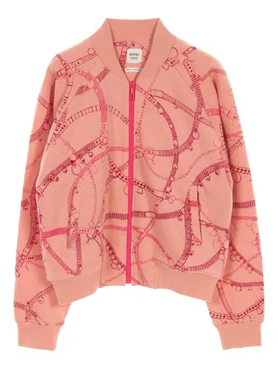 Pre-owned Hermes 2010s Tresor De Medor Bomber Jacket In Pink