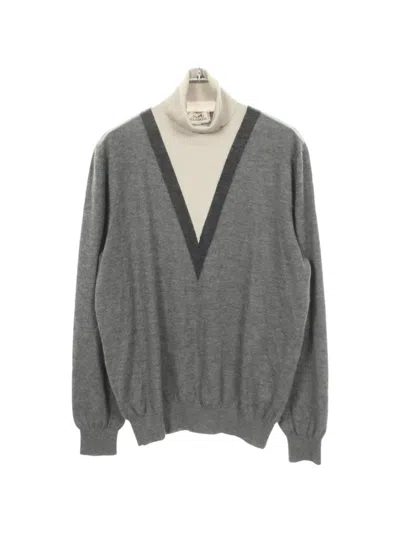 Pre-owned Hermes 2010s Turtleneck Sweater In Grey